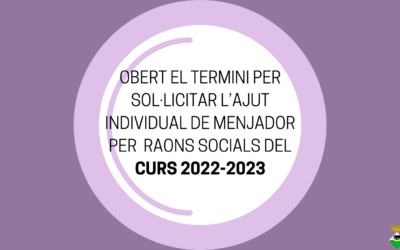 BEQUES MENJADOR PER RAONS SOCIOECONÒMIQUES CURS 2022-2023