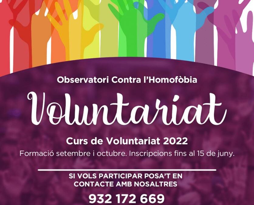 Curs Voluntariat Observatori contra l’Homofòbia 2022